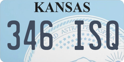 KS license plate 346ISQ
