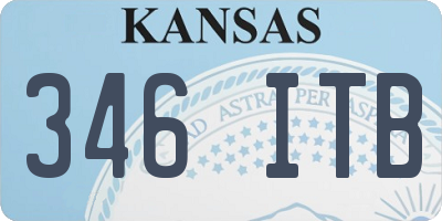KS license plate 346ITB