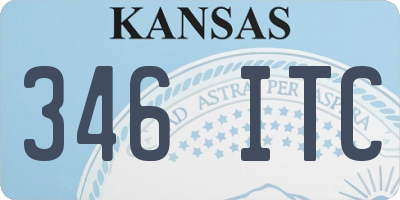 KS license plate 346ITC