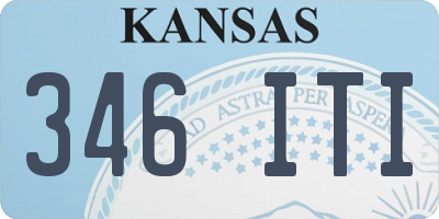 KS license plate 346ITI