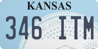 KS license plate 346ITM