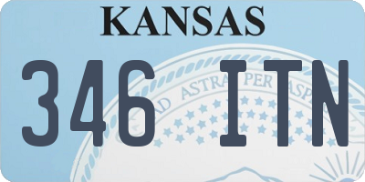 KS license plate 346ITN
