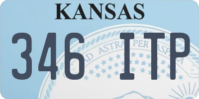 KS license plate 346ITP