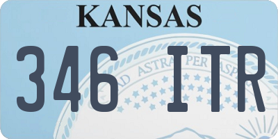 KS license plate 346ITR