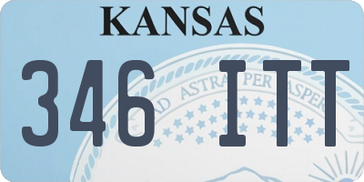 KS license plate 346ITT