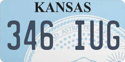 KS license plate 346IUG
