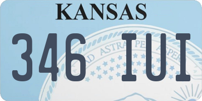 KS license plate 346IUI
