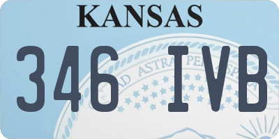 KS license plate 346IVB
