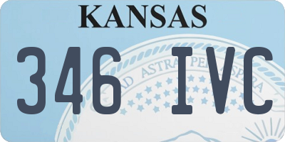 KS license plate 346IVC