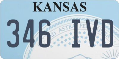 KS license plate 346IVD