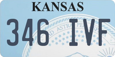 KS license plate 346IVF