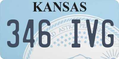 KS license plate 346IVG