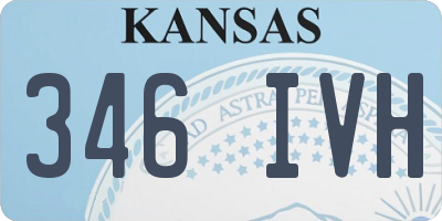 KS license plate 346IVH
