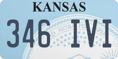 KS license plate 346IVI