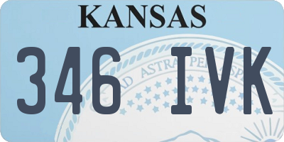 KS license plate 346IVK