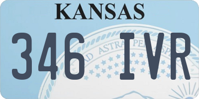 KS license plate 346IVR