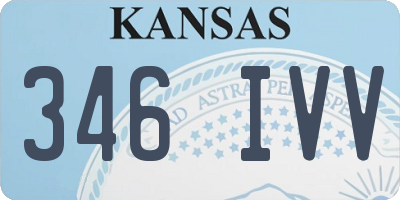 KS license plate 346IVV