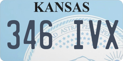 KS license plate 346IVX