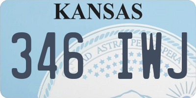 KS license plate 346IWJ