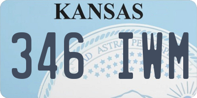 KS license plate 346IWM