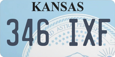 KS license plate 346IXF