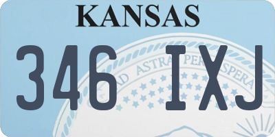 KS license plate 346IXJ