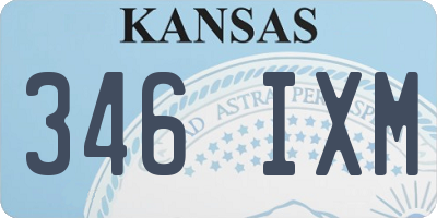 KS license plate 346IXM