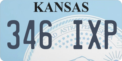 KS license plate 346IXP