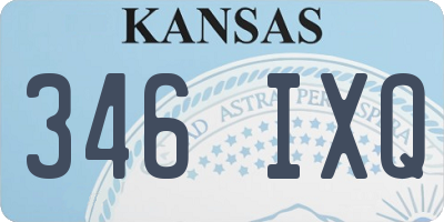 KS license plate 346IXQ