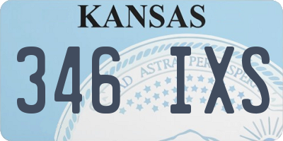 KS license plate 346IXS