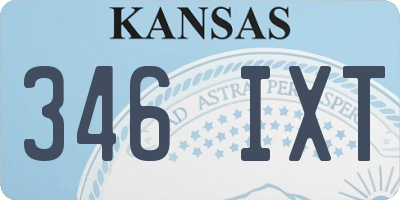 KS license plate 346IXT