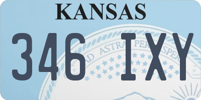KS license plate 346IXY