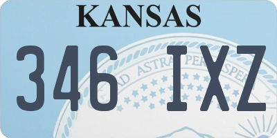 KS license plate 346IXZ