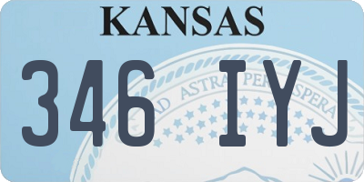 KS license plate 346IYJ