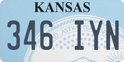 KS license plate 346IYN