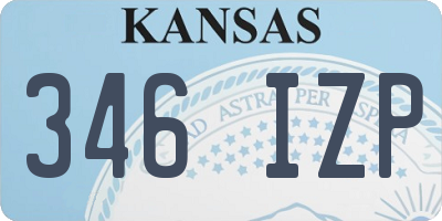 KS license plate 346IZP
