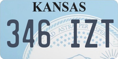 KS license plate 346IZT