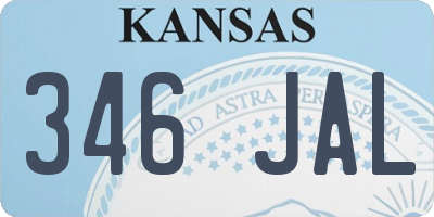 KS license plate 346JAL