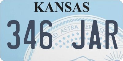 KS license plate 346JAR