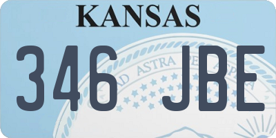KS license plate 346JBE