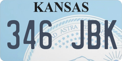 KS license plate 346JBK