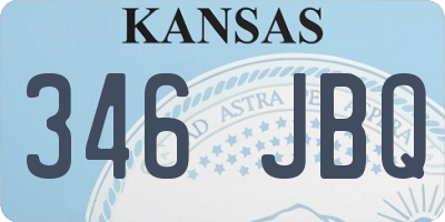 KS license plate 346JBQ