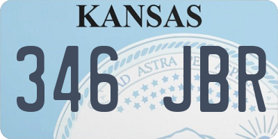 KS license plate 346JBR