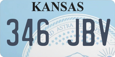 KS license plate 346JBV