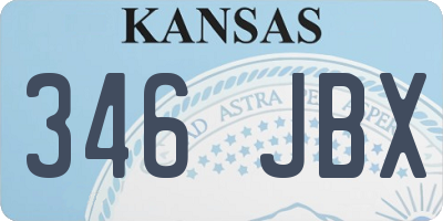 KS license plate 346JBX