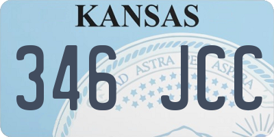 KS license plate 346JCC