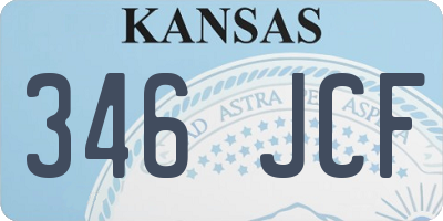 KS license plate 346JCF