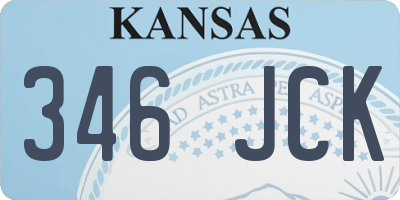 KS license plate 346JCK
