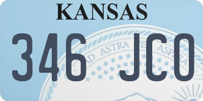 KS license plate 346JCO