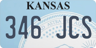 KS license plate 346JCS